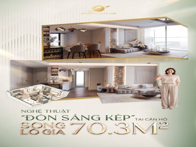 Sunshine River Park: Nghệ thuật đón sáng kép tại căn hộ Song Logia 70.3m²