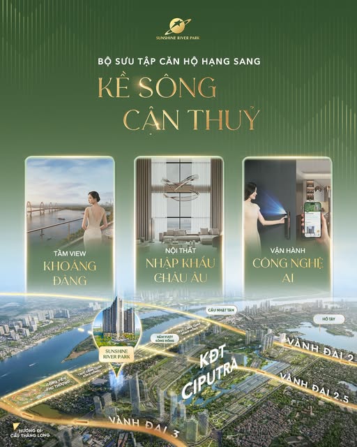Sunshine River Park kiến tạo chuẩn sống thượng lưu bên dòng sông Hồng