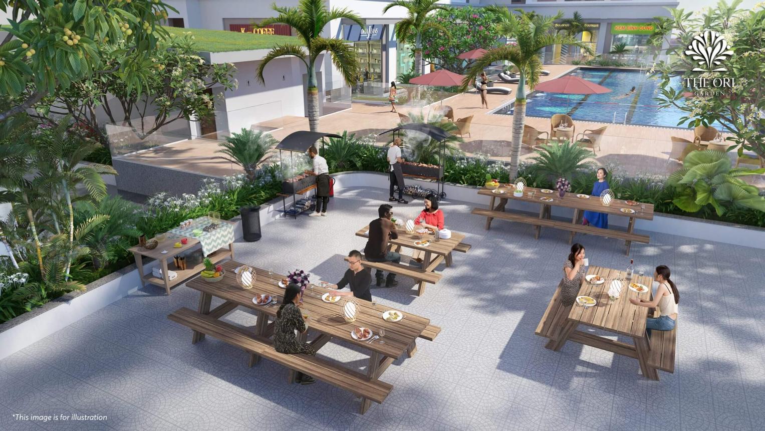 Khu BBQ & sinh hoạt cộng đồng
