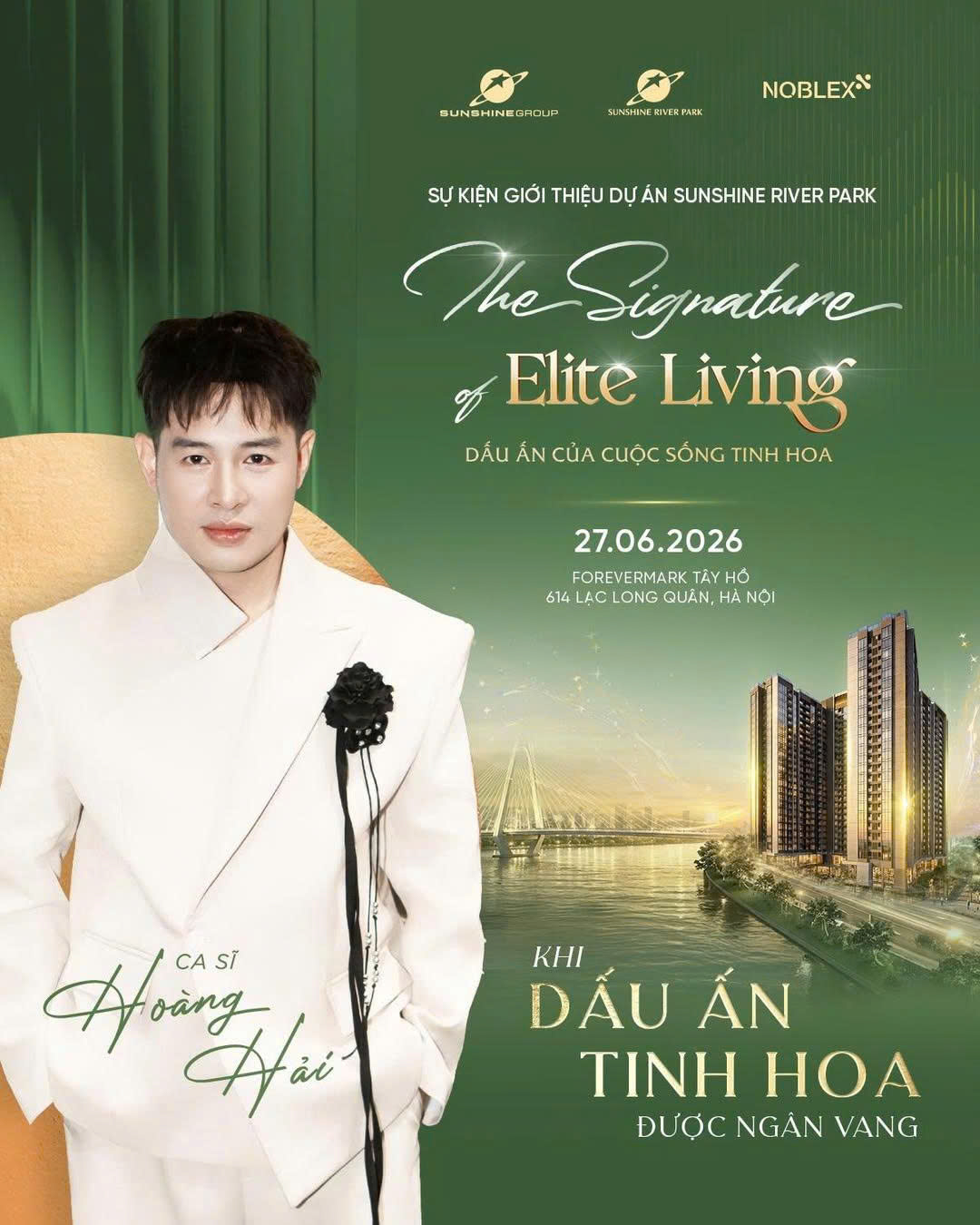 Ca sĩ Hoàng Hải chính thức góp mặt tại giới thiệu dự án Sunshine River Park - 