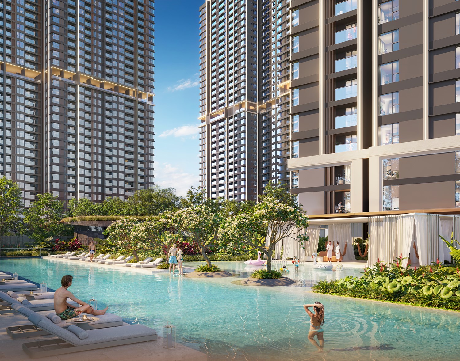 Bể bơi phong cách resort