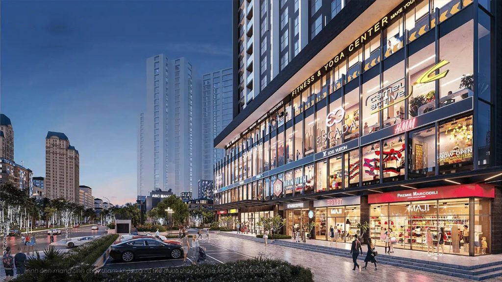 Trung tâm thương mại (shophouse / khối đế 5-6 tầng đế thương mại)