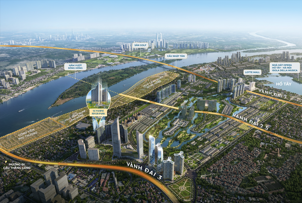 Sunshine River Park: Đón sóng quy hoạch 30 tỷ USD của Trục Đại lộ cảnh quan sông Hồng