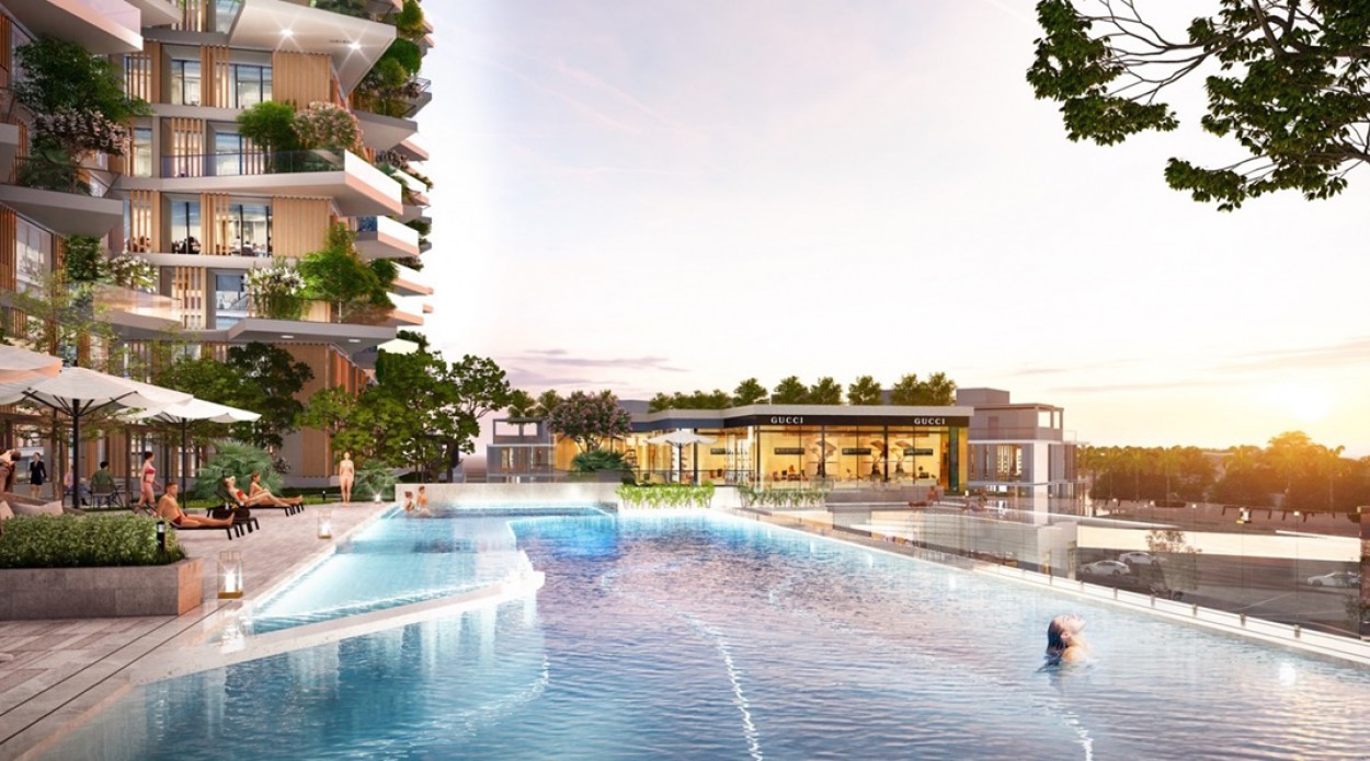 Hồ nước mặn bốn mùa trên không