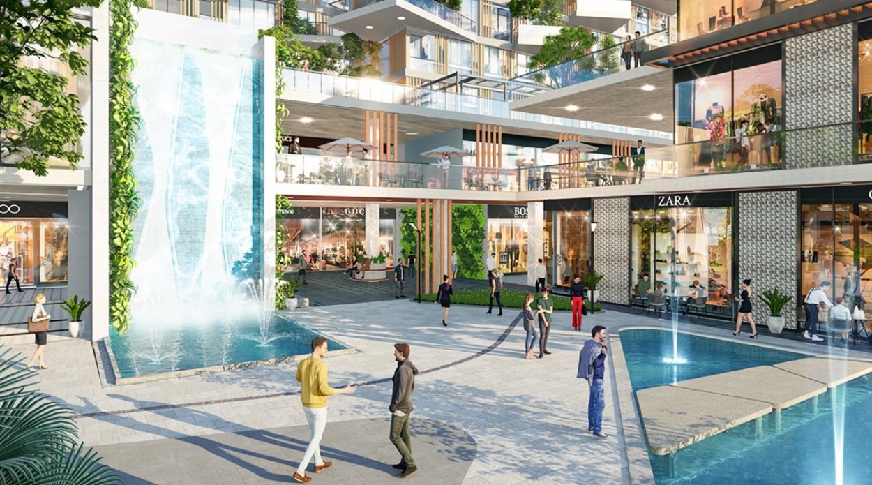 Tuyến đi bộ và trung tâm thương mại sầm uất