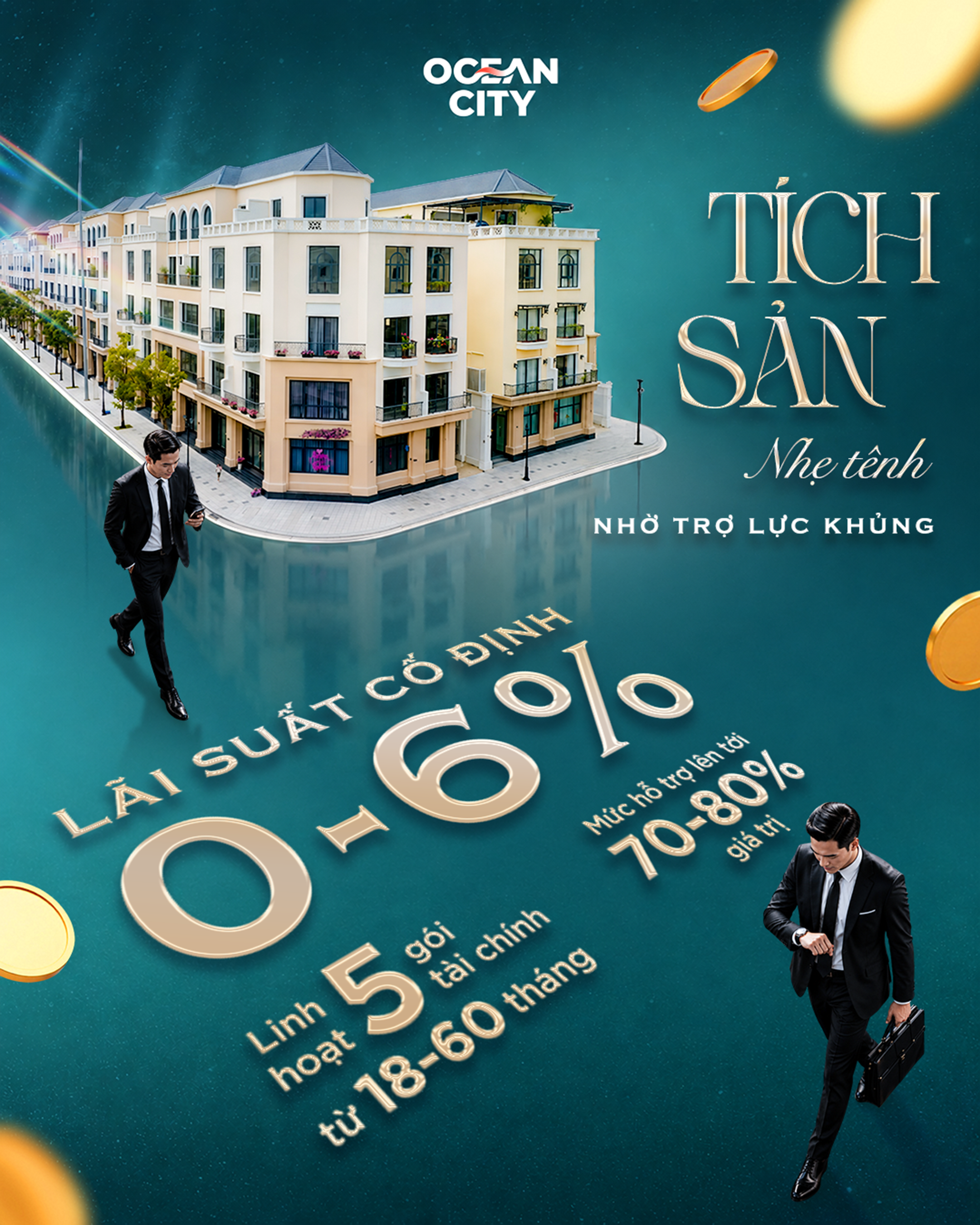 Ocean city - tích sản dễ dàng với trợ lực khủng với lãi suất 0-6% trong 5 năm