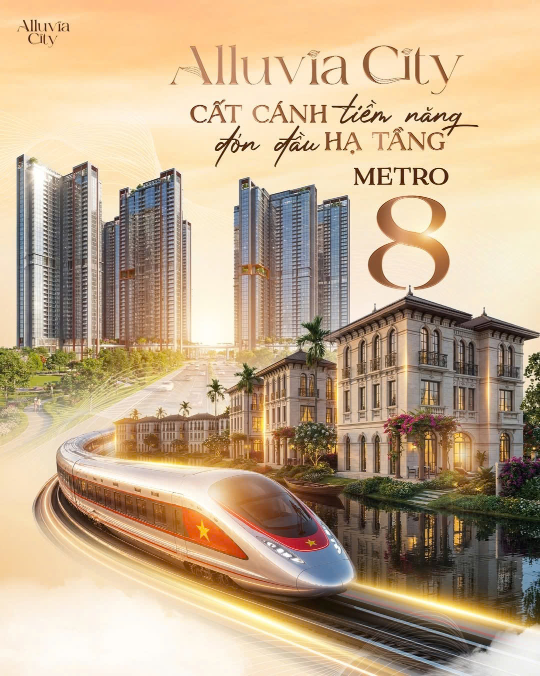 Alluvia City cất cánh tiềm năng – đón đầu hạ tầng Metro số 8